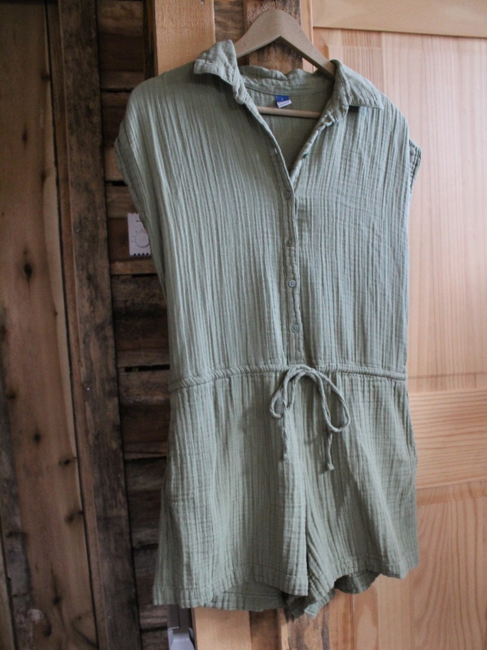 Olive Green Old Navy Short Romper 100% Cotton